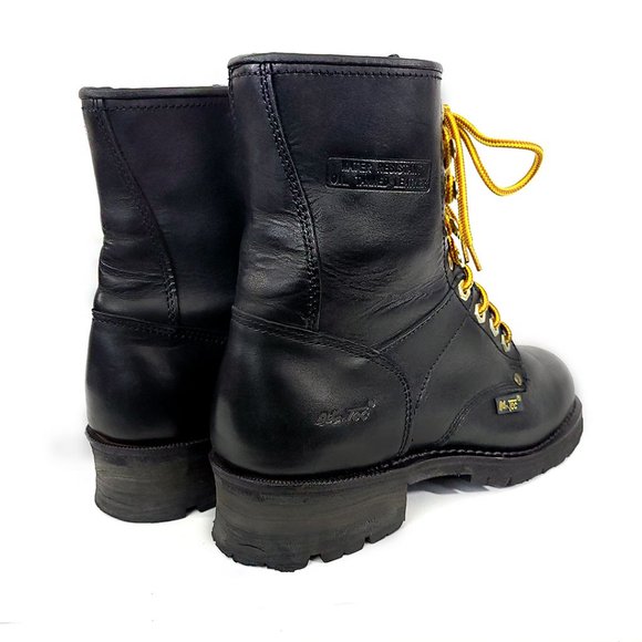 AdTec Mens 9” Logger Boot - Black Leather NWOT - Picture 3 of 15